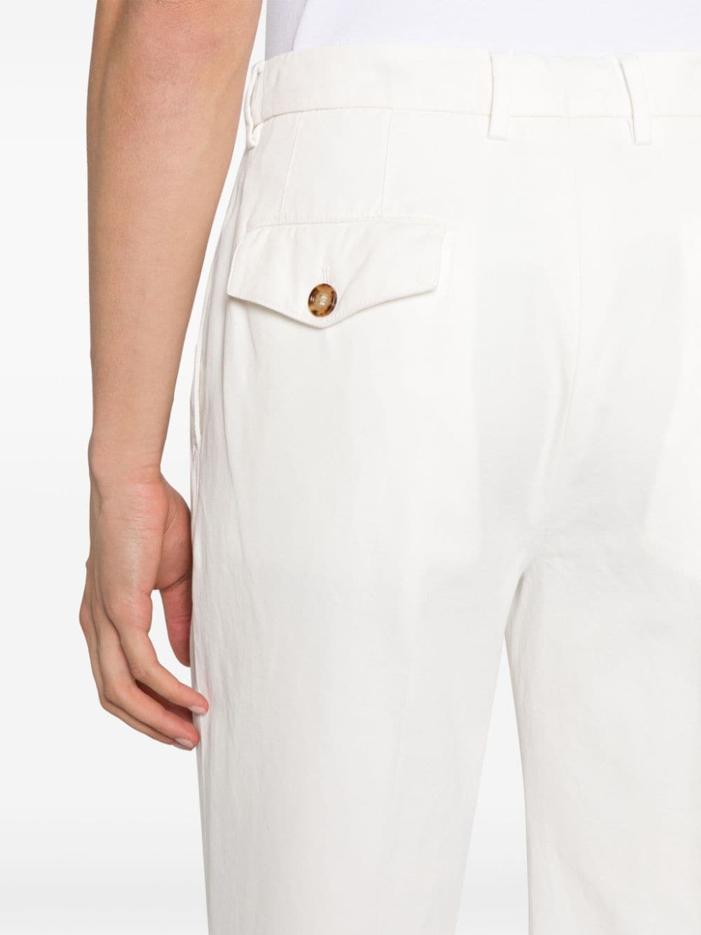 BRUNELLO CUCINELLI Cropped Straight-Leg Cotton Trousers for Men