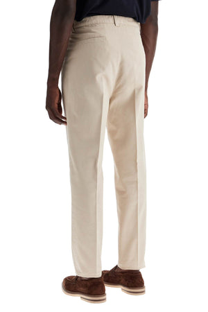 BRUNELLO CUCINELLI Contemporary Twill Gabardine Trousers in Slim Fit