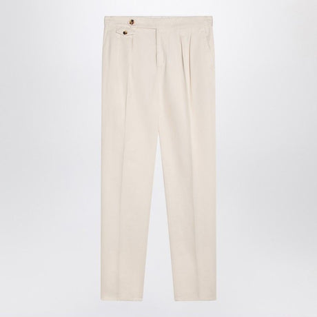 BRUNELLO CUCINELLI Pleated White Trousers