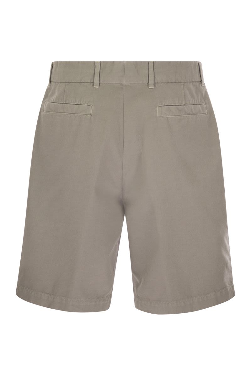 BRUNELLO CUCINELLI Cotton Gabardine Mini Bermuda Shorts