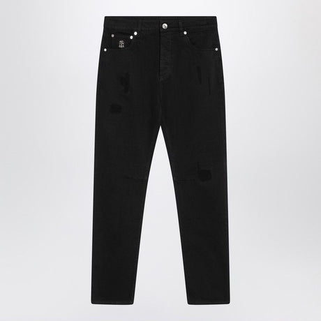 BRUNELLO CUCINELLI Classic Black Cotton Trousers for Men