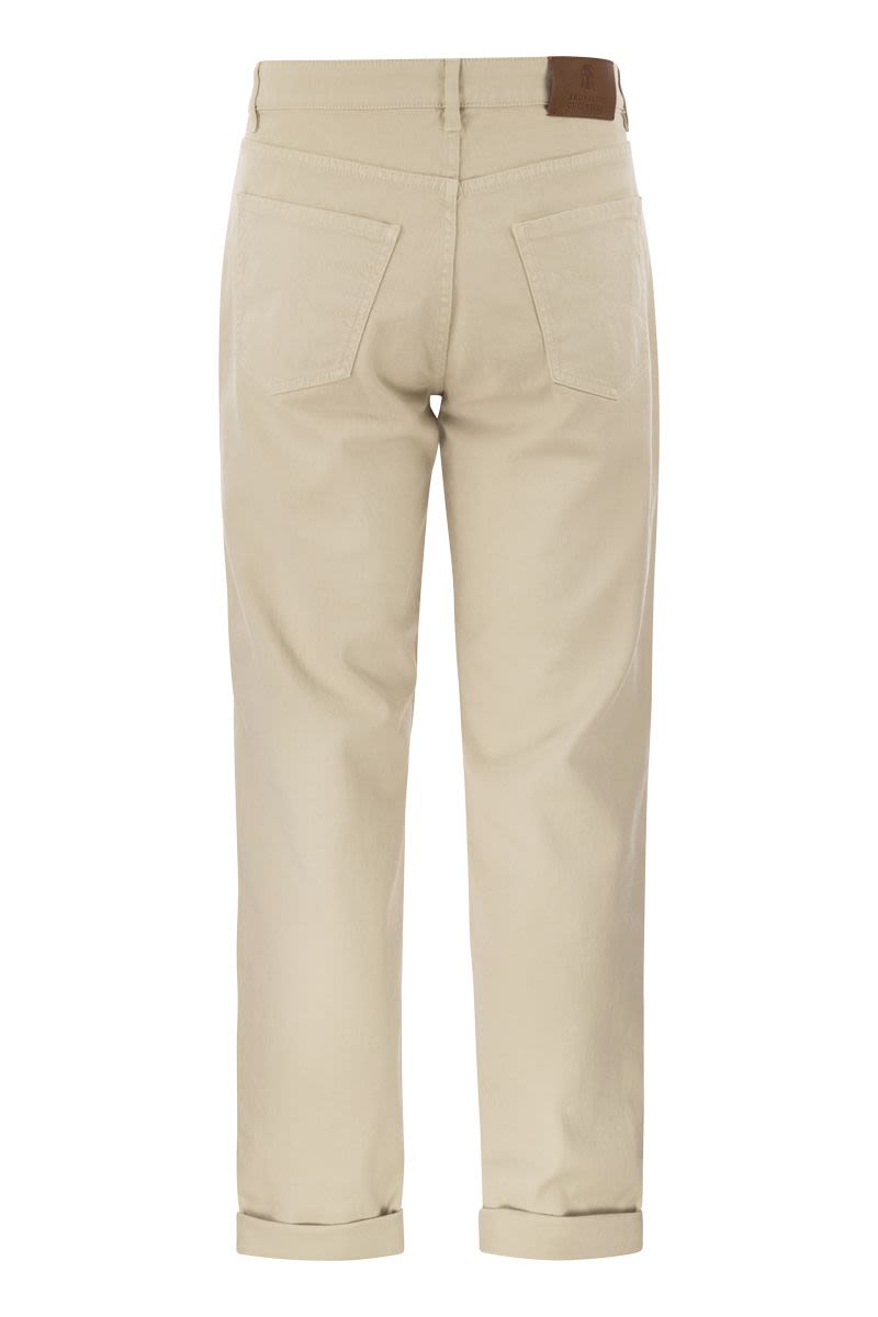 BRUNELLO CUCINELLI Men's Traditional Fit Light Comfort-Dyed Denim Trousers - SS24