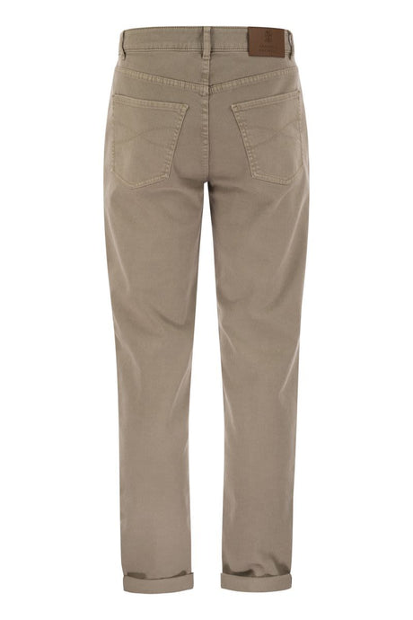 BRUNELLO CUCINELLI Straight-Leg Cotton Denim Trousers for Men