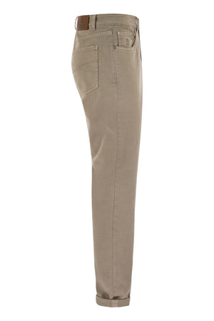 BRUNELLO CUCINELLI Men's Traditional Fit Light Comfort-Dyed Denim Trousers - SS24