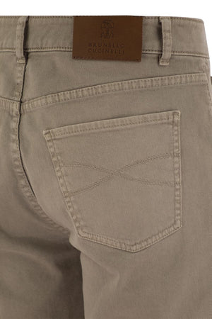 BRUNELLO CUCINELLI Straight-Leg Cotton Denim Trousers for Men