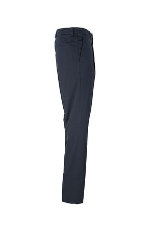 BRUNELLO CUCINELLI Classic American Pima Cotton Trousers with Pleats and Leisure Fit