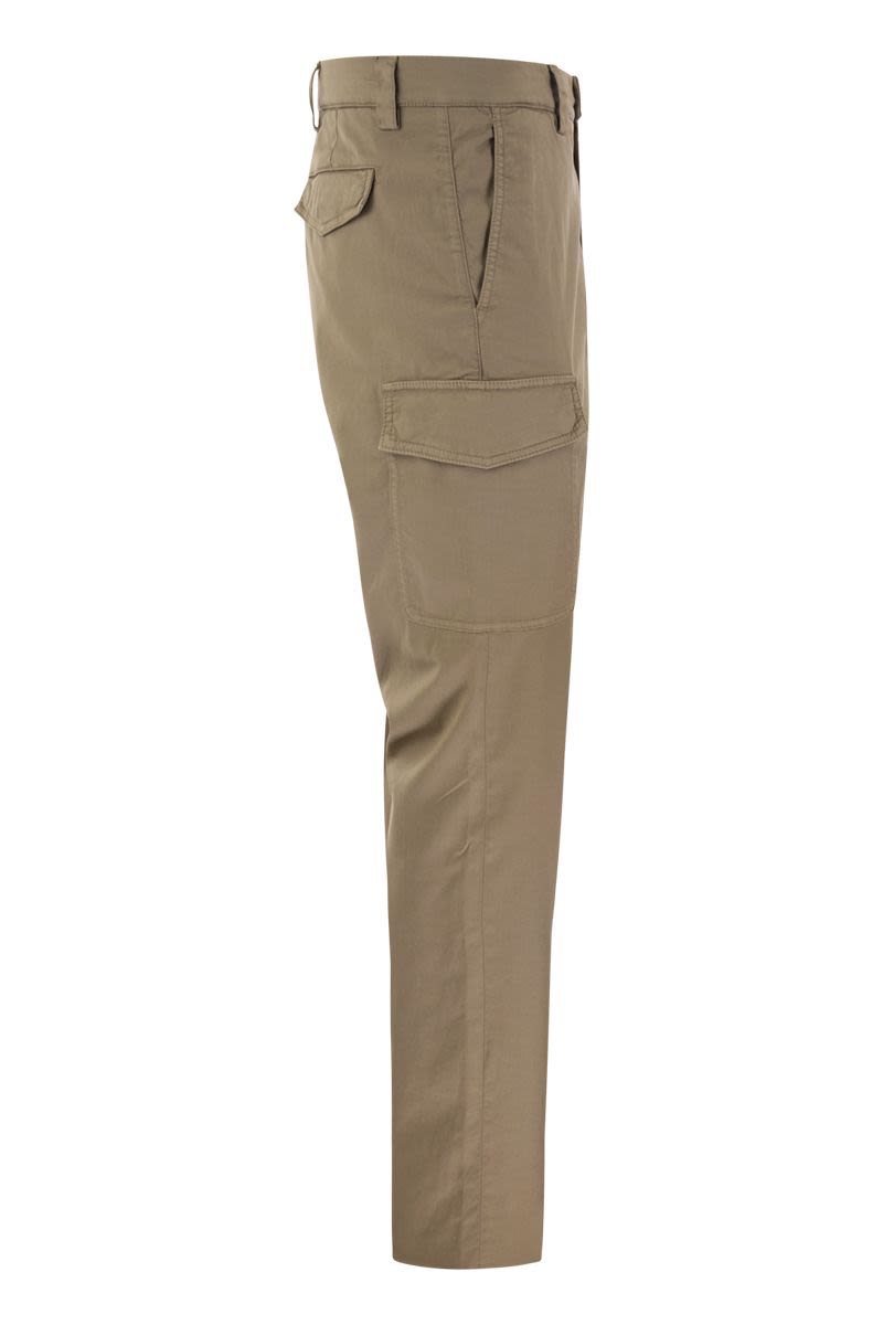 BRUNELLO CUCINELLI Men's Sand Cargo Trousers for Fall/Winter 2023 Collection