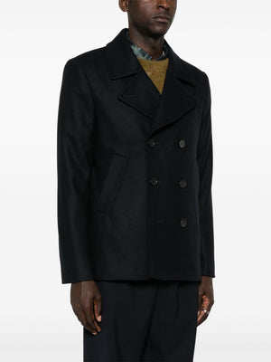 PAUL SMITH Double-Breasted Peacoat - Men's Outerwear