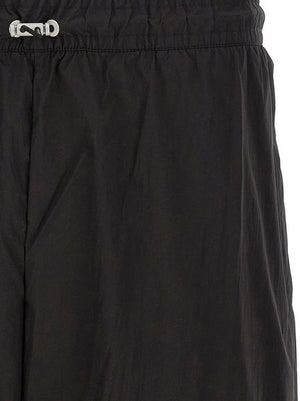 DOLCE & GABBANA Men's Black Beach Shorts with Stretch Fabric and Modern Design for SS23