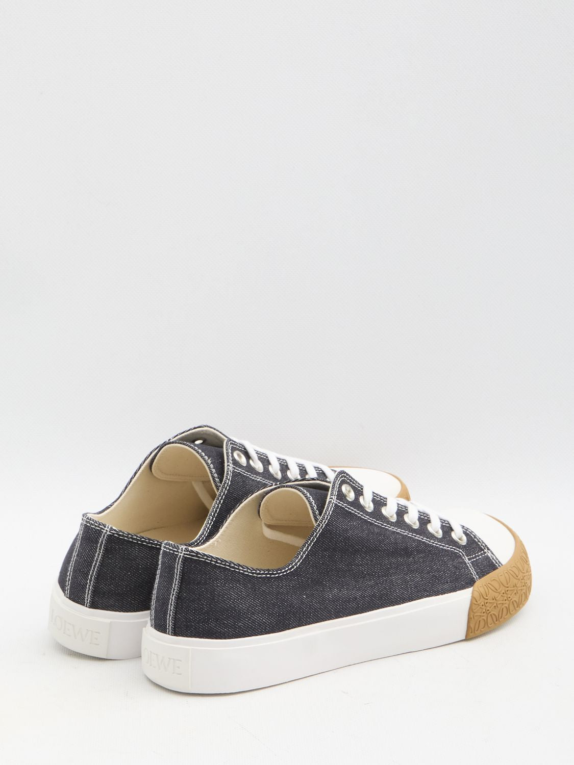 LOEWE Men's Blue Denim BLOC Sneakers - FW24