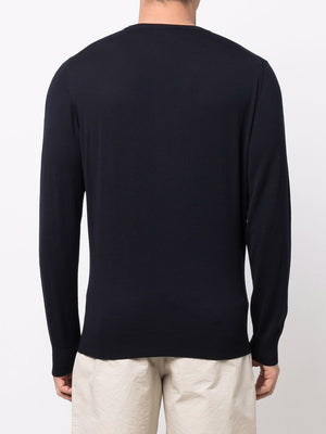 COLOMBO Blue Round Neck Knit Top for Men - SS22 Collection