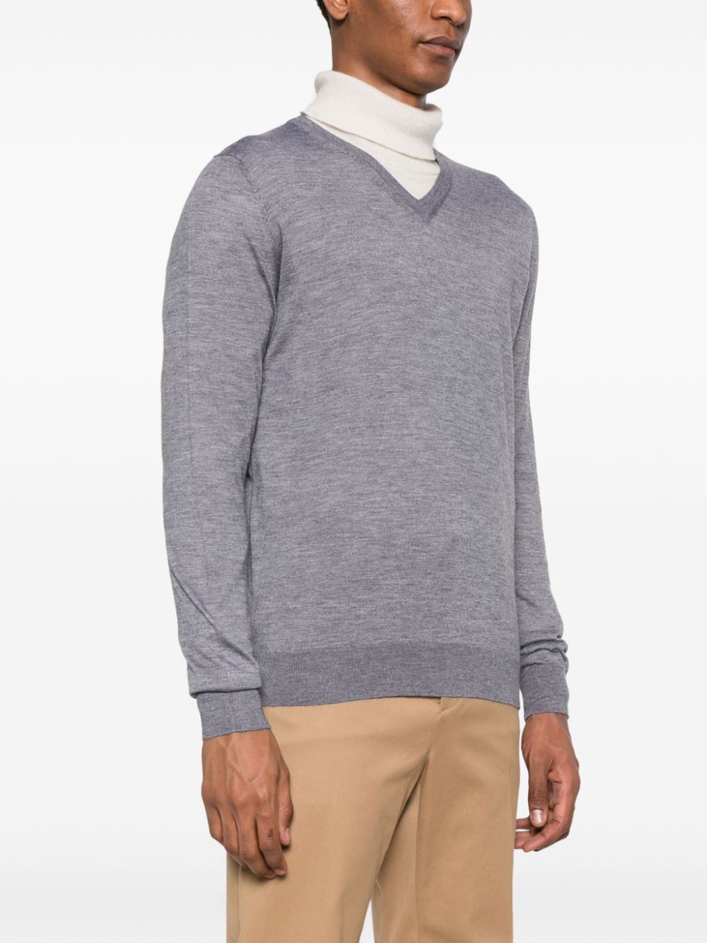 COLOMBO V-Neck Cashmere and Silk Blend Sweater