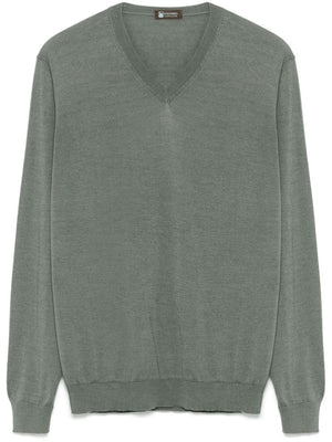 COLOMBO Men's Cashmere-Silk Blend V-Neck Sweater