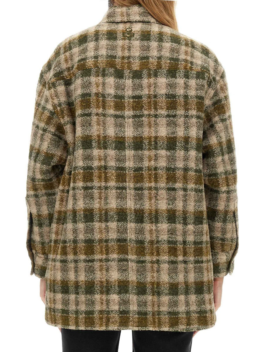 ISABEL MARANT ETOILE Wool Blend Oversized Shirt Jacket - Size 38