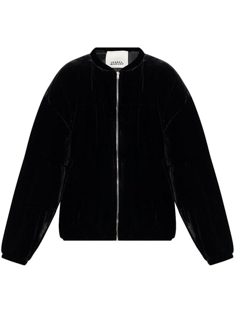 ISABEL MARANT Elegant Black Velvet Bomber