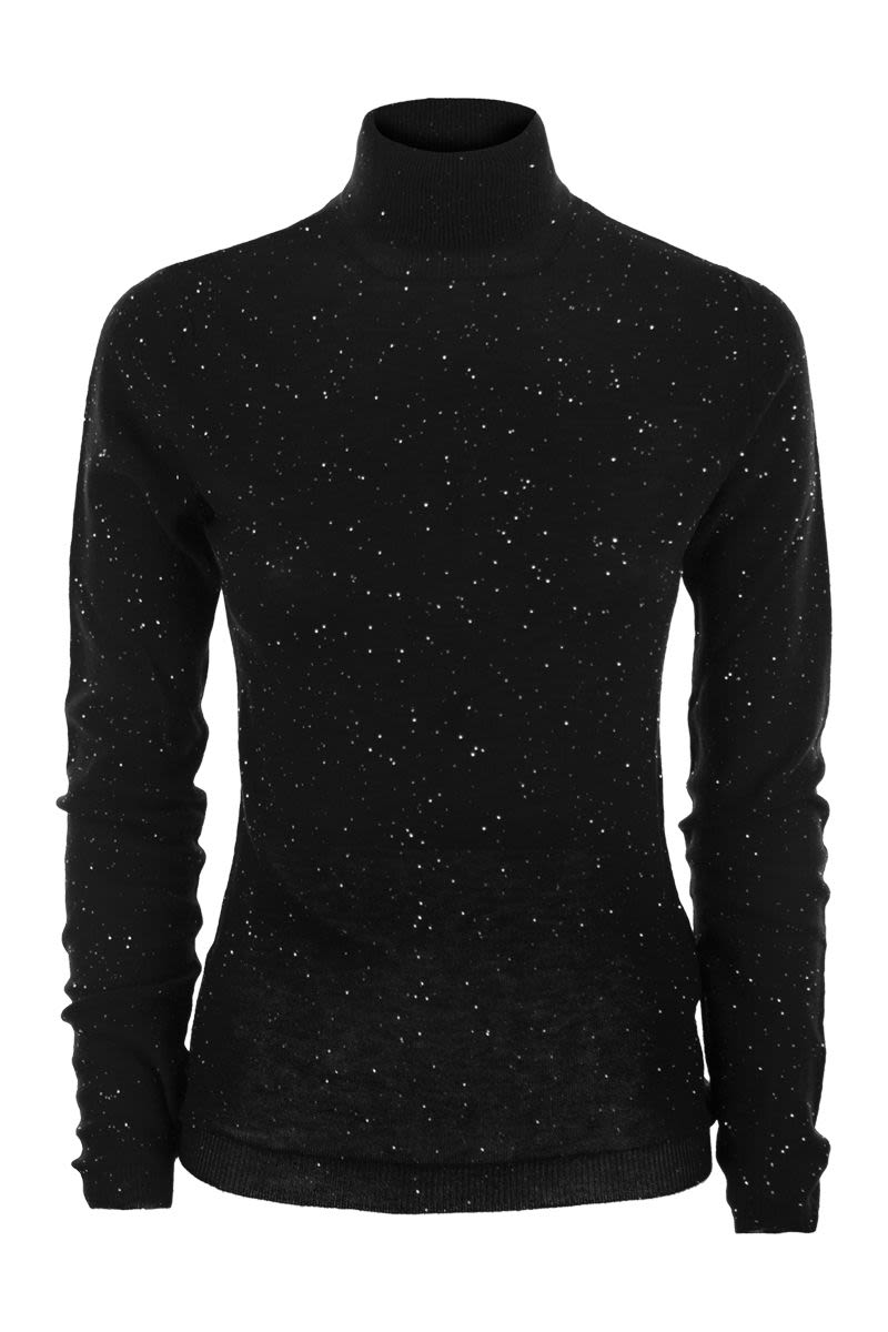 FABIANA FILIPPI Sequin-Embellished Slim Fit Turtleneck Sweater