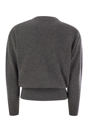 FABIANA FILIPPI Wool Blend Sweater with Adjustable Hem