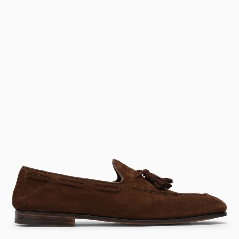 CHURCH'S Classic Brown Leather Loafers with Tassel Detail for Men