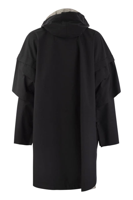 HERNO Removable Sleeve Cape Jacket