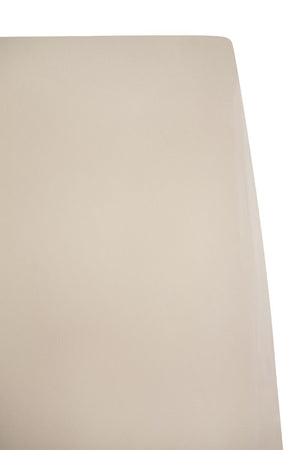 BRUNELLO CUCINELLI Elegant Fluted Ivory Skirt in Comfort Twill