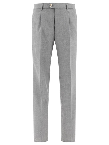 BRUNELLO CUCINELLI Classic Wool Trousers for Men