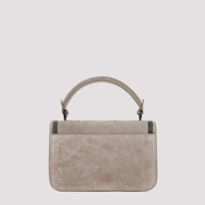 BRUNELLO CUCINELLI Contemporary Suede Handbag for Women - Elegant and Refined