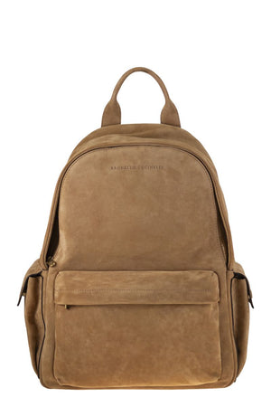 BRUNELLO CUCINELLI Suede Backpack - 35x43x20 cm