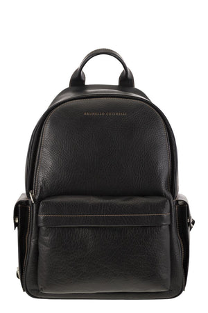 BRUNELLO CUCINELLI Calfskin Backpack with Grain - 32 x 43 x 20 cm