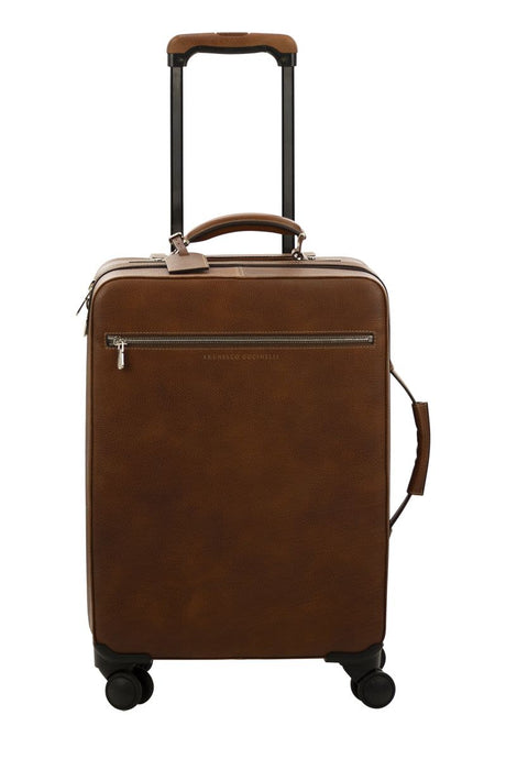 BRUNELLO CUCINELLI Elegant Calfskin Trolley Bag 42x65x24cm