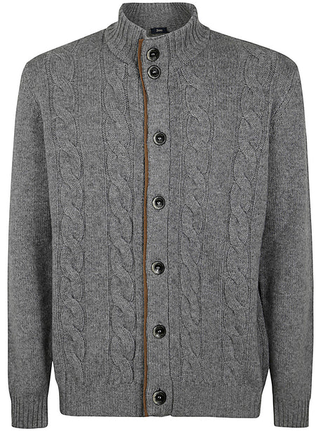 HERNO Men's Stylish Cardigan in Grey