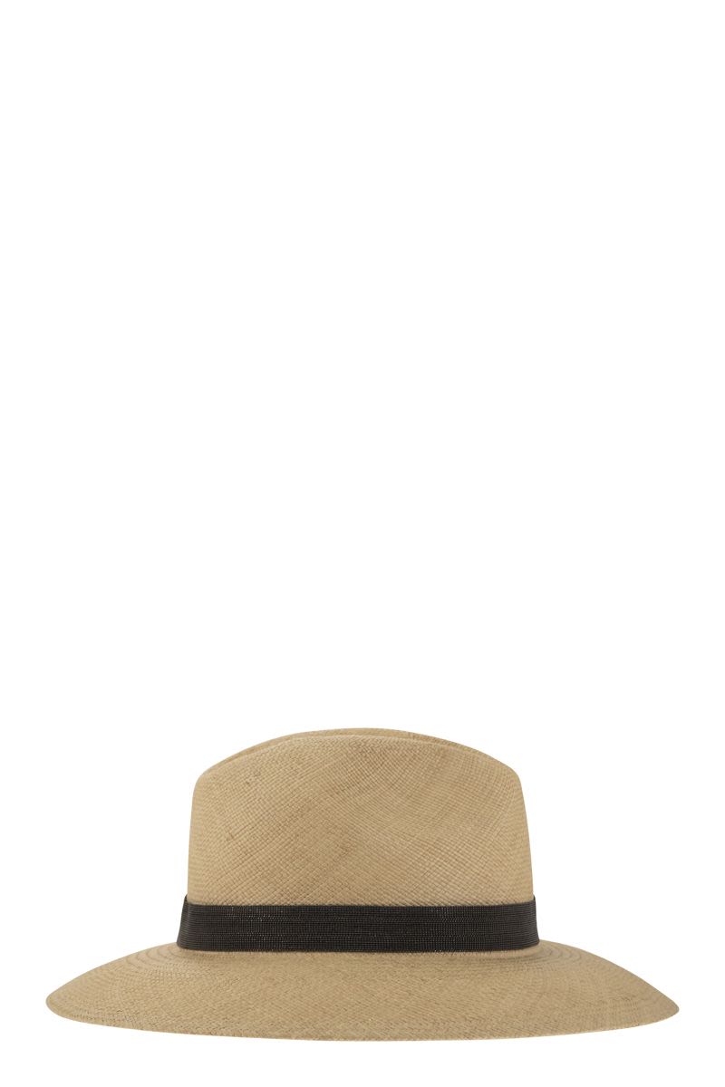 BRUNELLO CUCINELLI Elegant Straw Hat with Precious Band