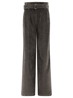 BRUNELLO CUCINELLI Elegant Grey Corduroy Trousers