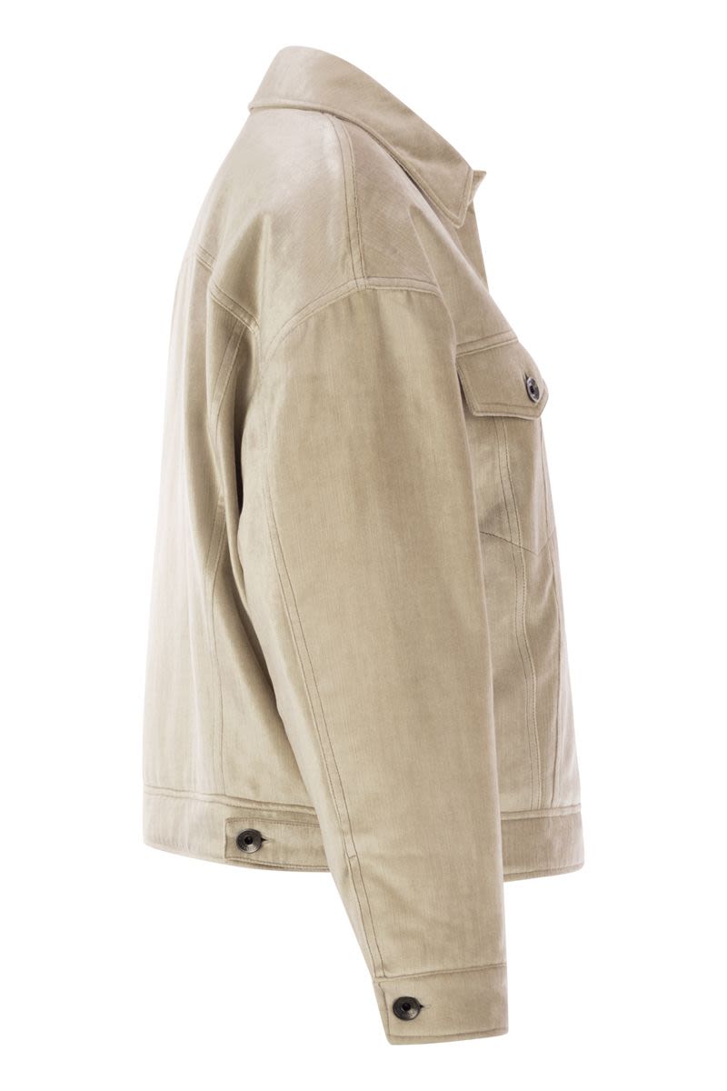 BRUNELLO CUCINELLI Women's Sleek Velvet Four-Pocket Jacket with Thermore® Padding