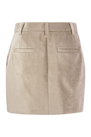 BRUNELLO CUCINELLI Chic Velvet Mini Skirt