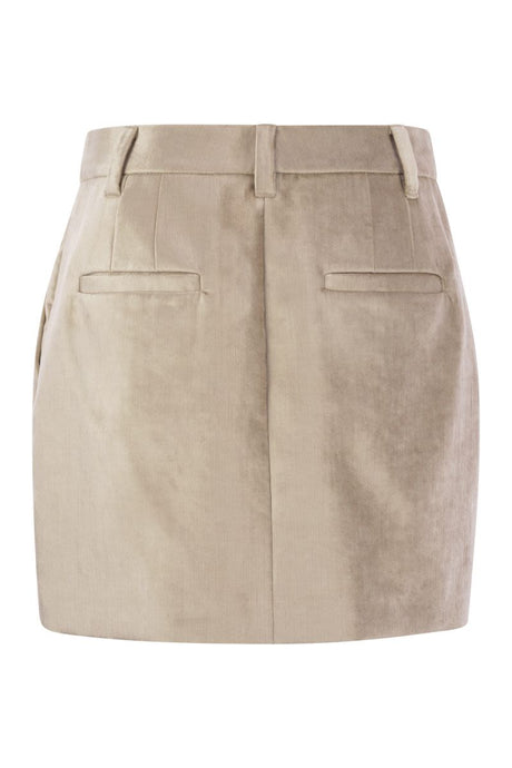 BRUNELLO CUCINELLI Chic Velvet Mini Skirt