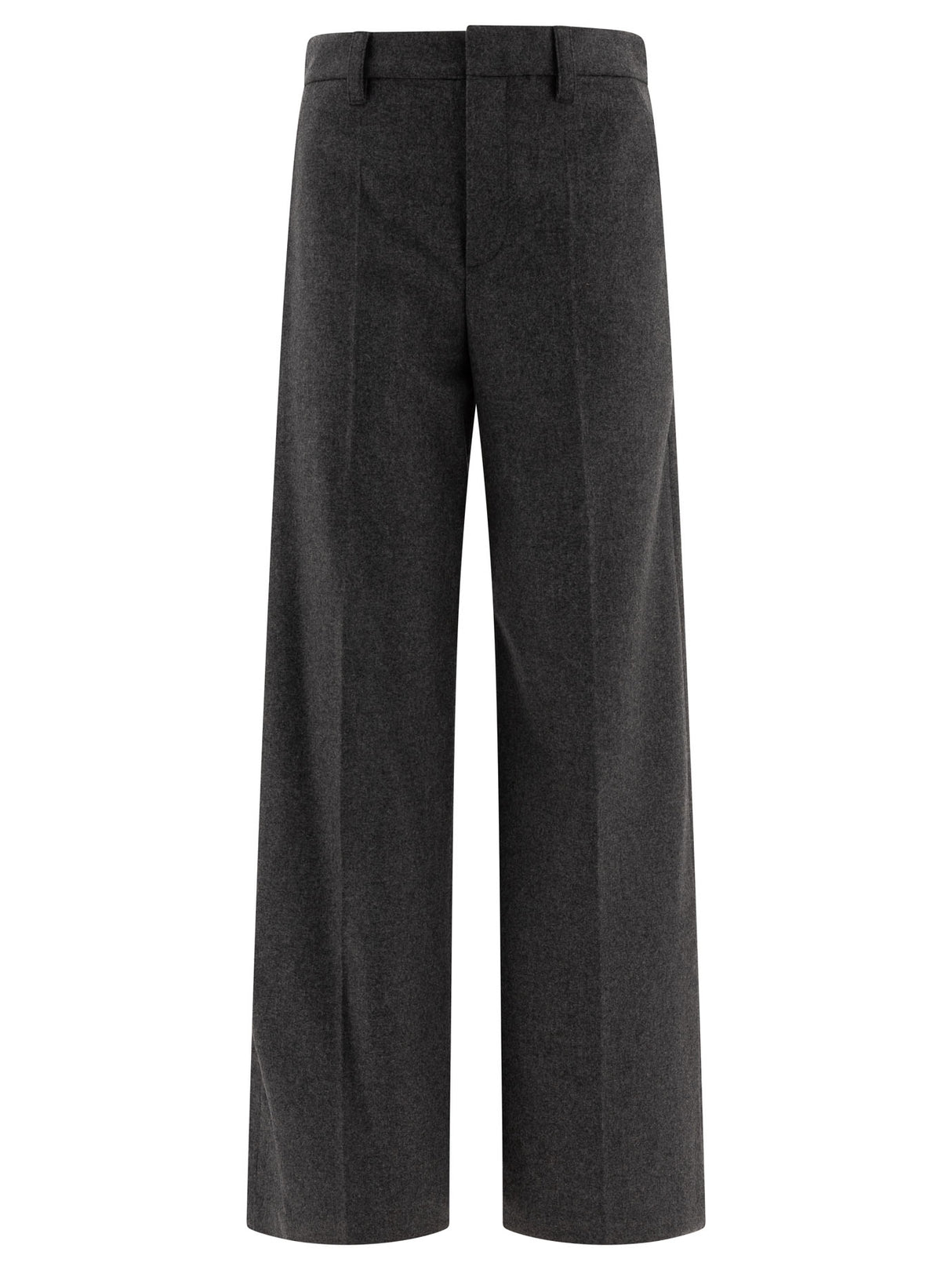 BRUNELLO CUCINELLI High Rise Relaxed Fit Flannel Trousers