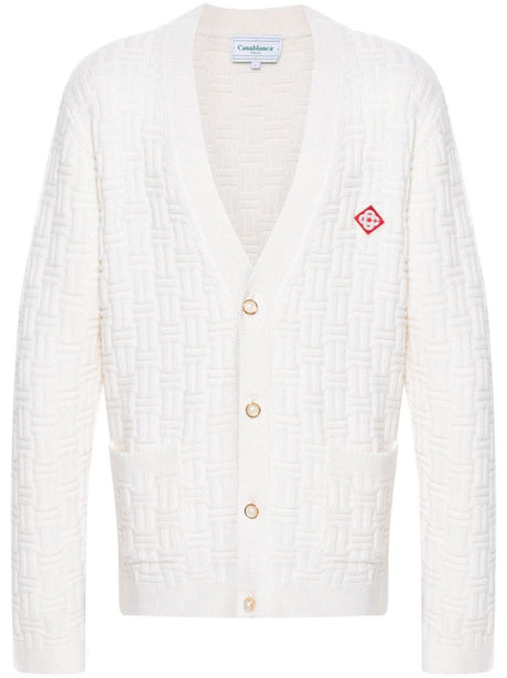 CASABLANCA Stylish Column Stitch Cardigan