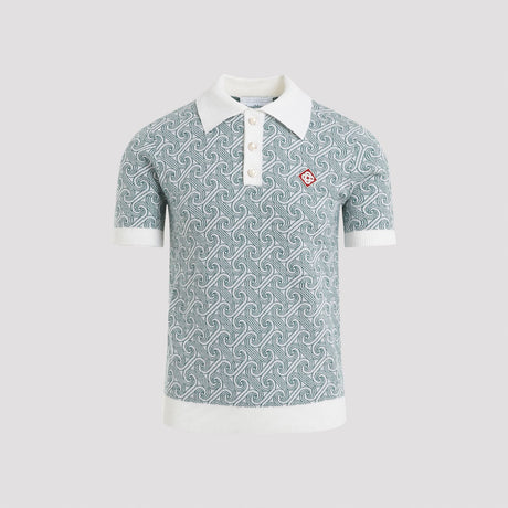 CASABLANCA Jacquard Monogram Polo for Men - FW24