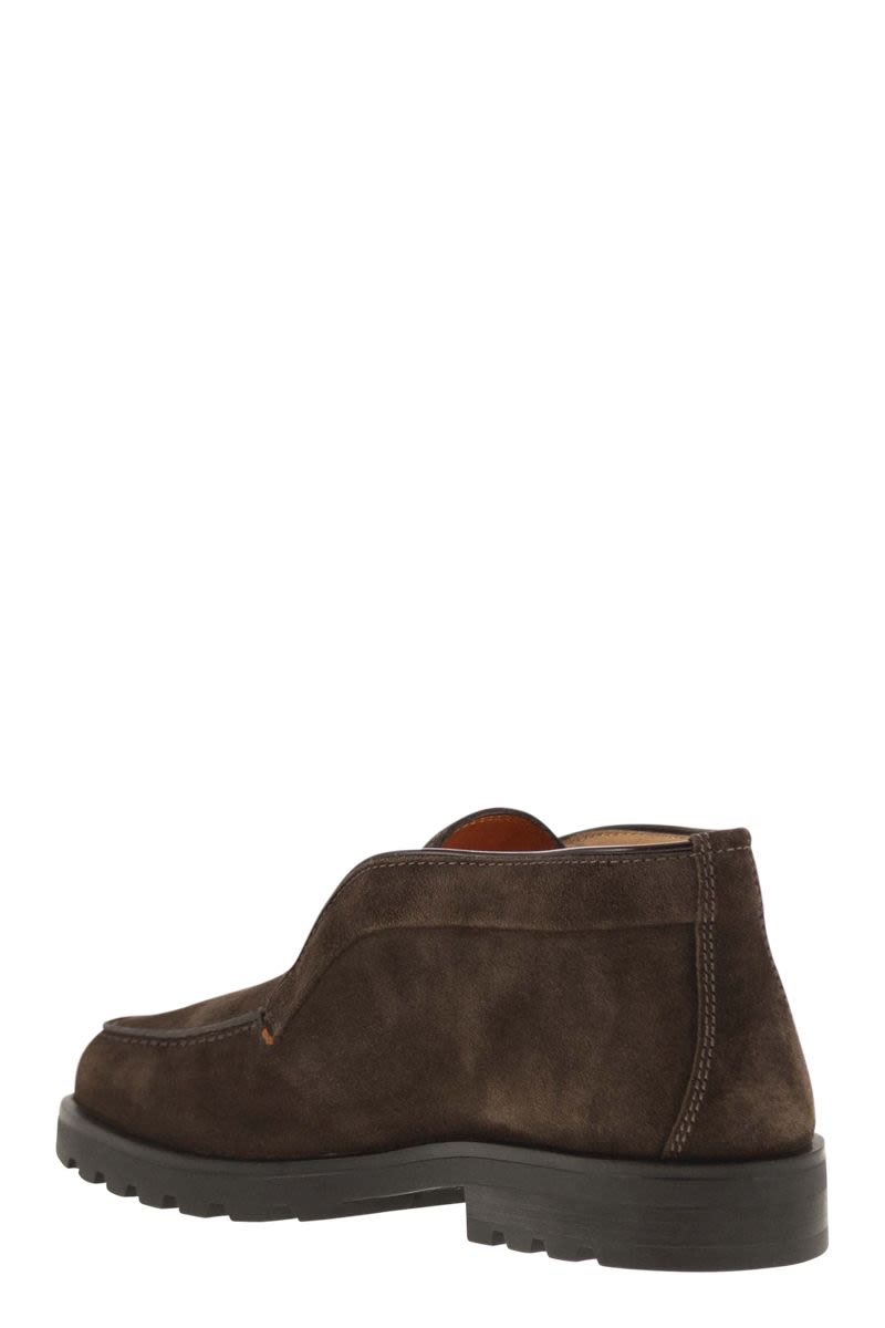 SANTONI Suede Ankle Boot - Timeless Desert Inspired Design