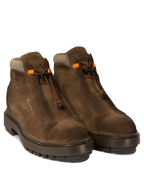 SANTONI Men's Mountain-Inspired Ankle Boots