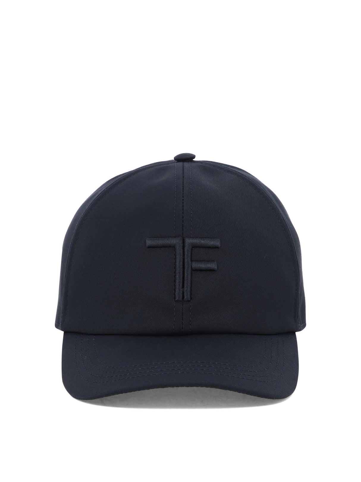 TOM FORD Navy Cotton and Leather Baseball Cap for Men