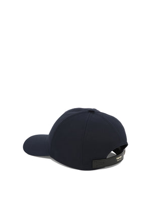 TOM FORD Navy Cotton and Leather Baseball Cap for Men