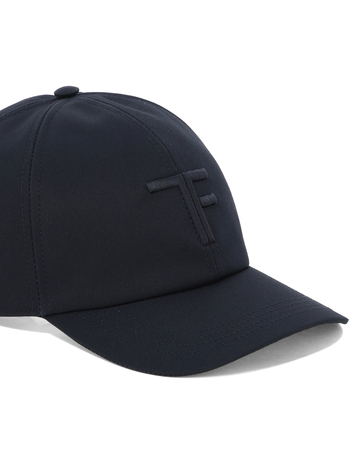 TOM FORD Navy Cotton and Leather Baseball Cap for Men