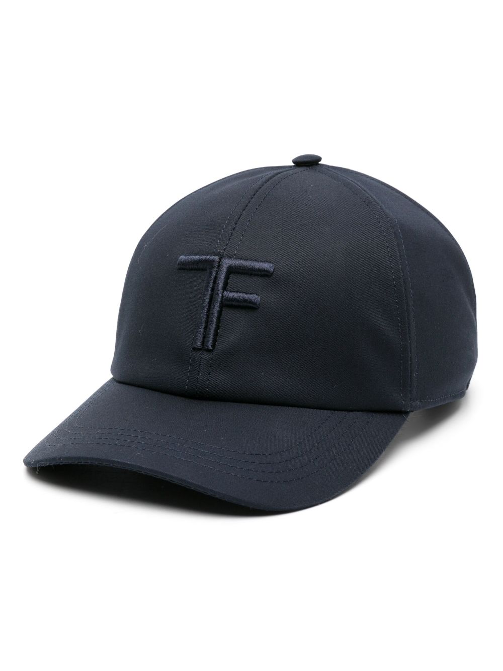 TOM FORD Navy Cotton and Leather Baseball Cap for Men