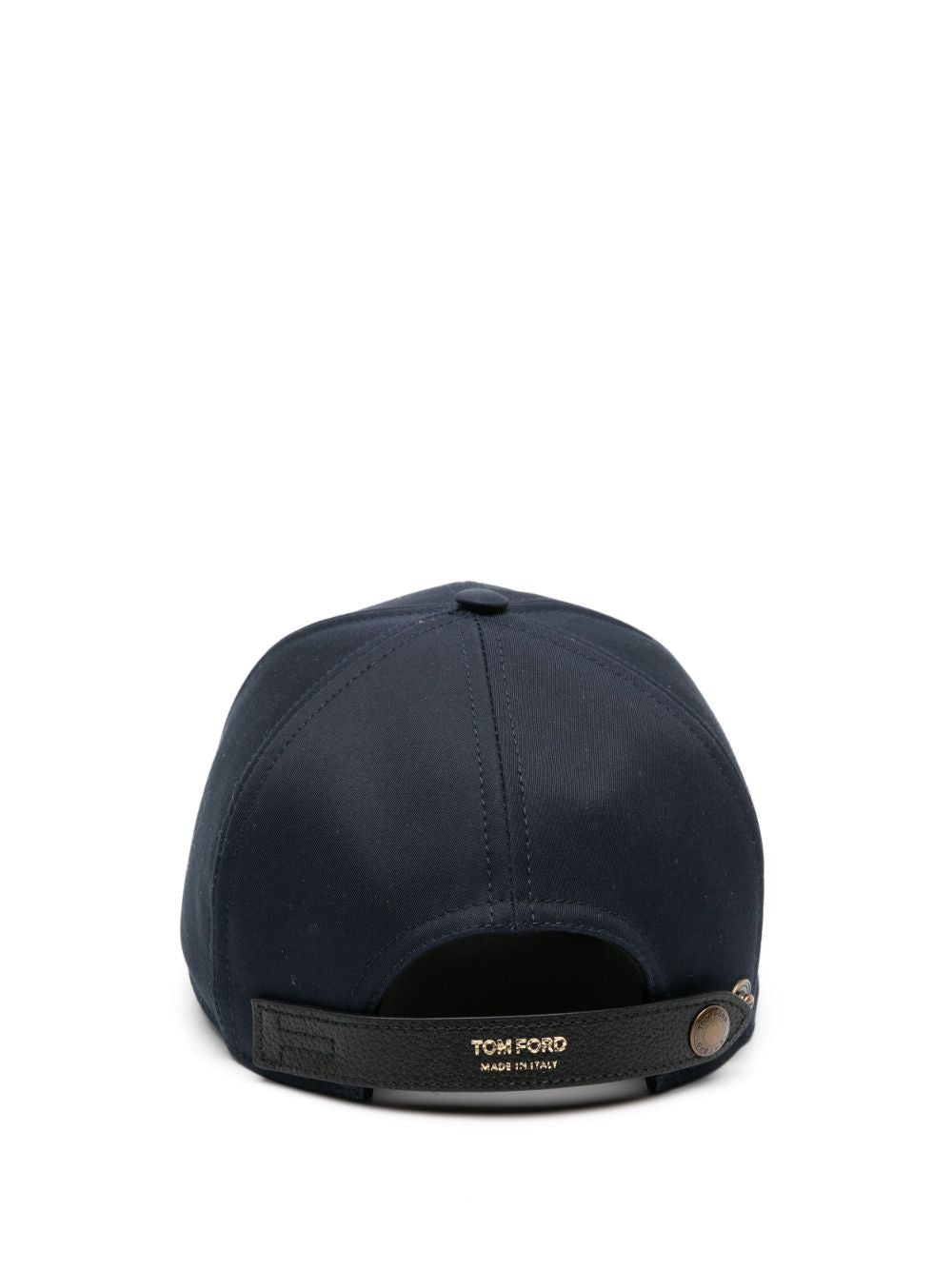 TOM FORD Navy Cotton and Leather Baseball Cap for Men