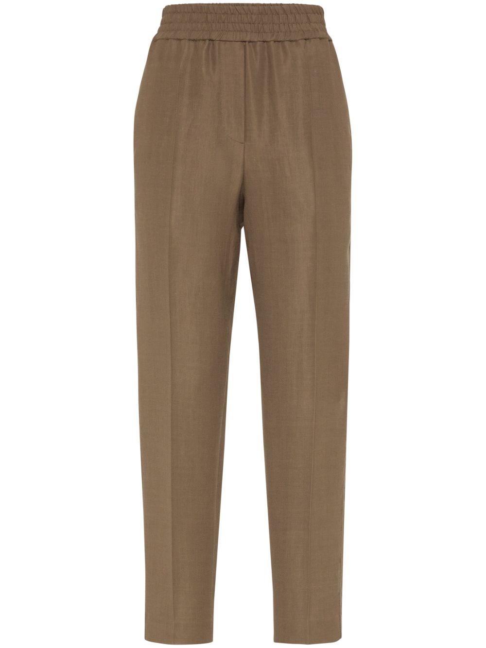 BRUNELLO CUCINELLI Cropped Striped Detail Trousers for Women