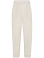 BRUNELLO CUCINELLI Linen Trousers for Women - Light Beige