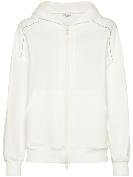 BRUNELLO CUCINELLI Zipped Cotton Hoodie for Women