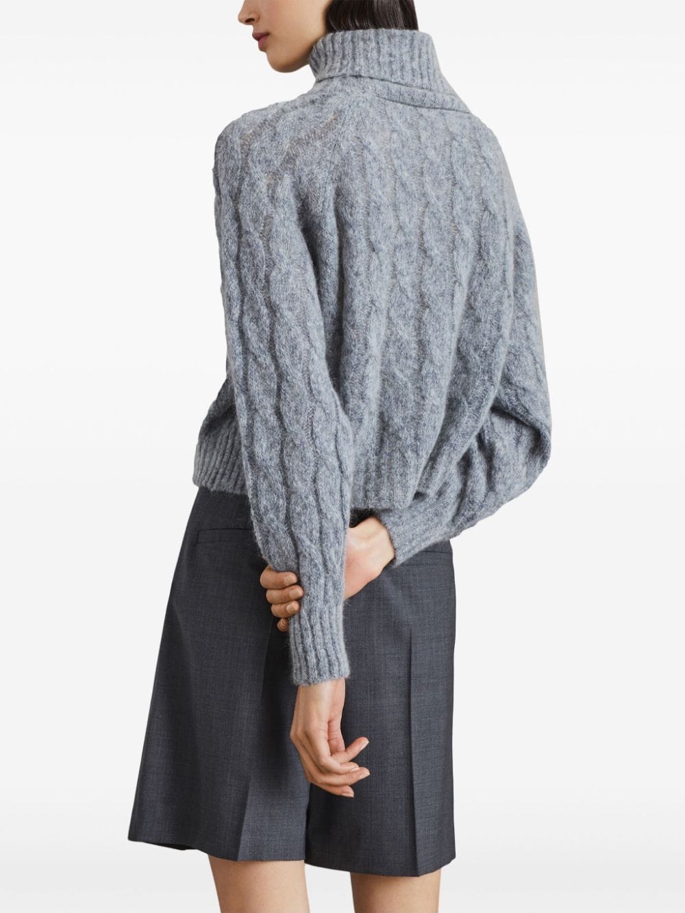 BRUNELLO CUCINELLI Chunky Cable Knit Roll Neck Jumper