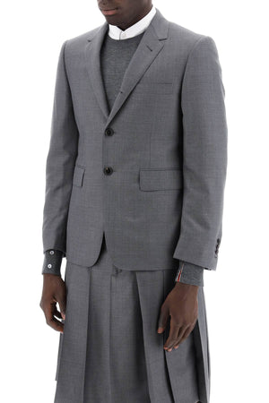 THOM BROWNE Sleek Grey Wool Jacket for Men